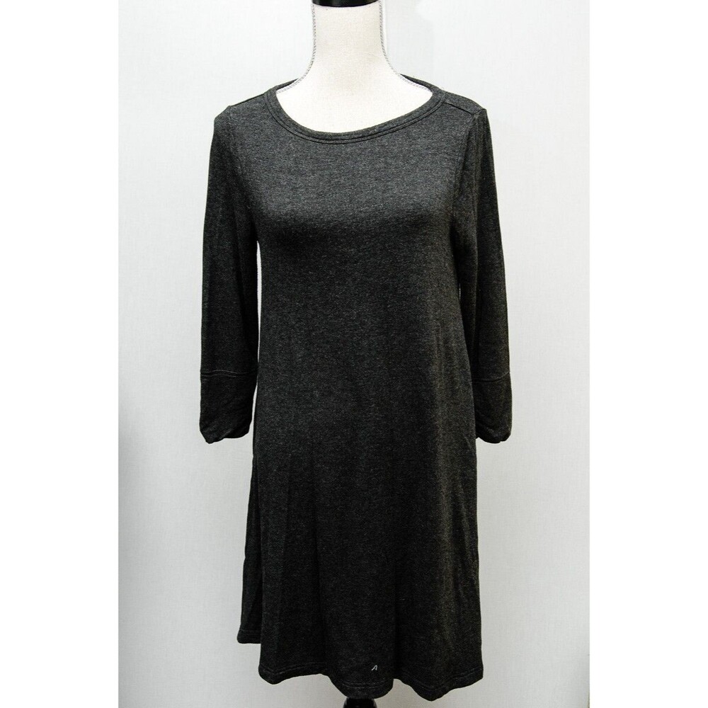 Lou &‎ Grey Gray Shift T-Shirt Dress Signature Soft M Stretch long sleeve